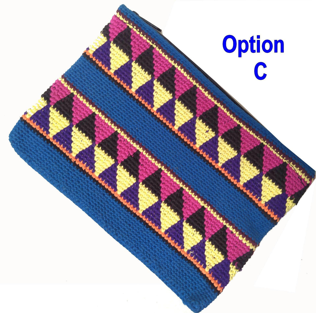 Cotton crocheted zippered coin purse
