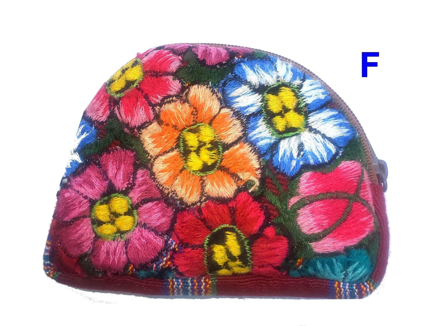 Guatemala HUIPIL Cotton Padded COIN Holder PURSE Bag Available In Multiple Options - Floral Colorful Small Coin Purse