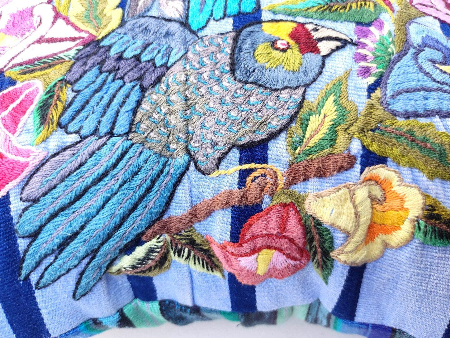 Guatemalan hand-embroidery - SANTIAGO ATITLAN - pillow cushion COVER 14x14