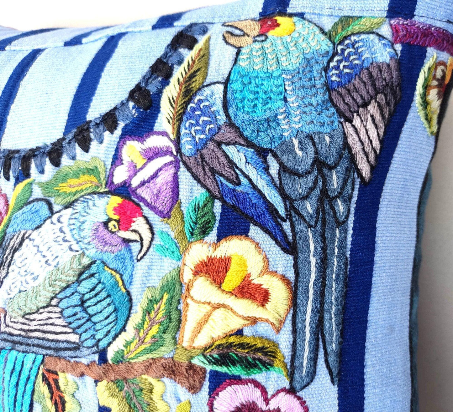 Guatemalan hand-embroidery - SANTIAGO ATITLAN - pillow cushion COVER 14x14