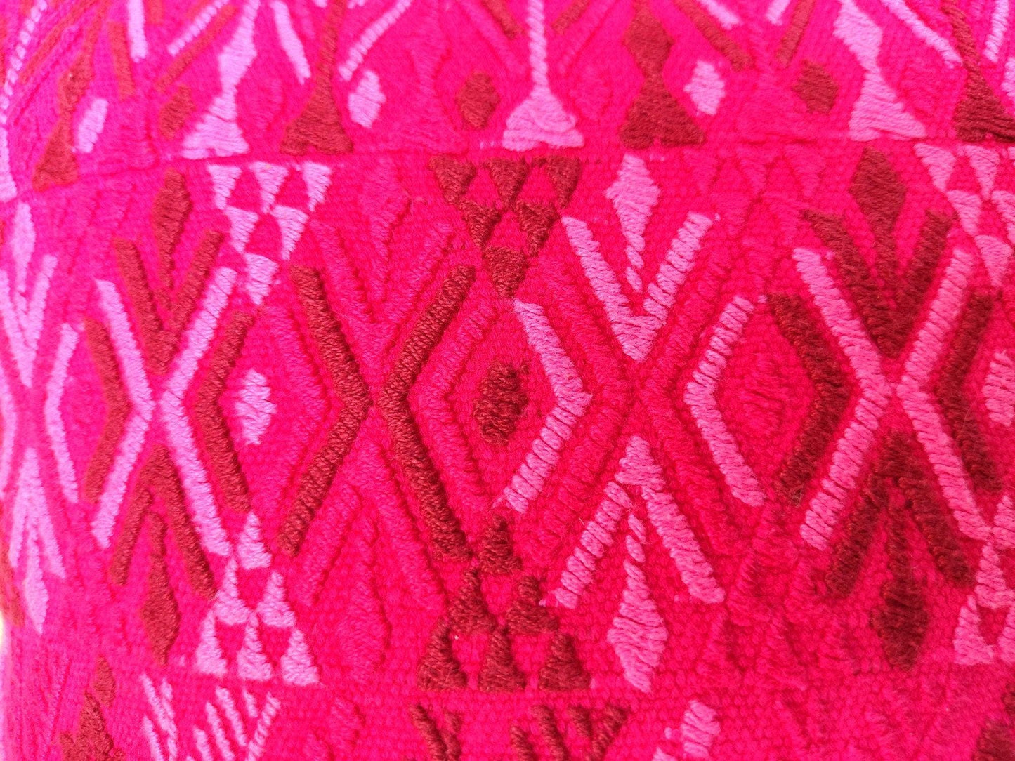 Guatemalan Upcycled Pillow Cover / Ethnic TACTIC COBAN Cushion Case / 12x16 inches