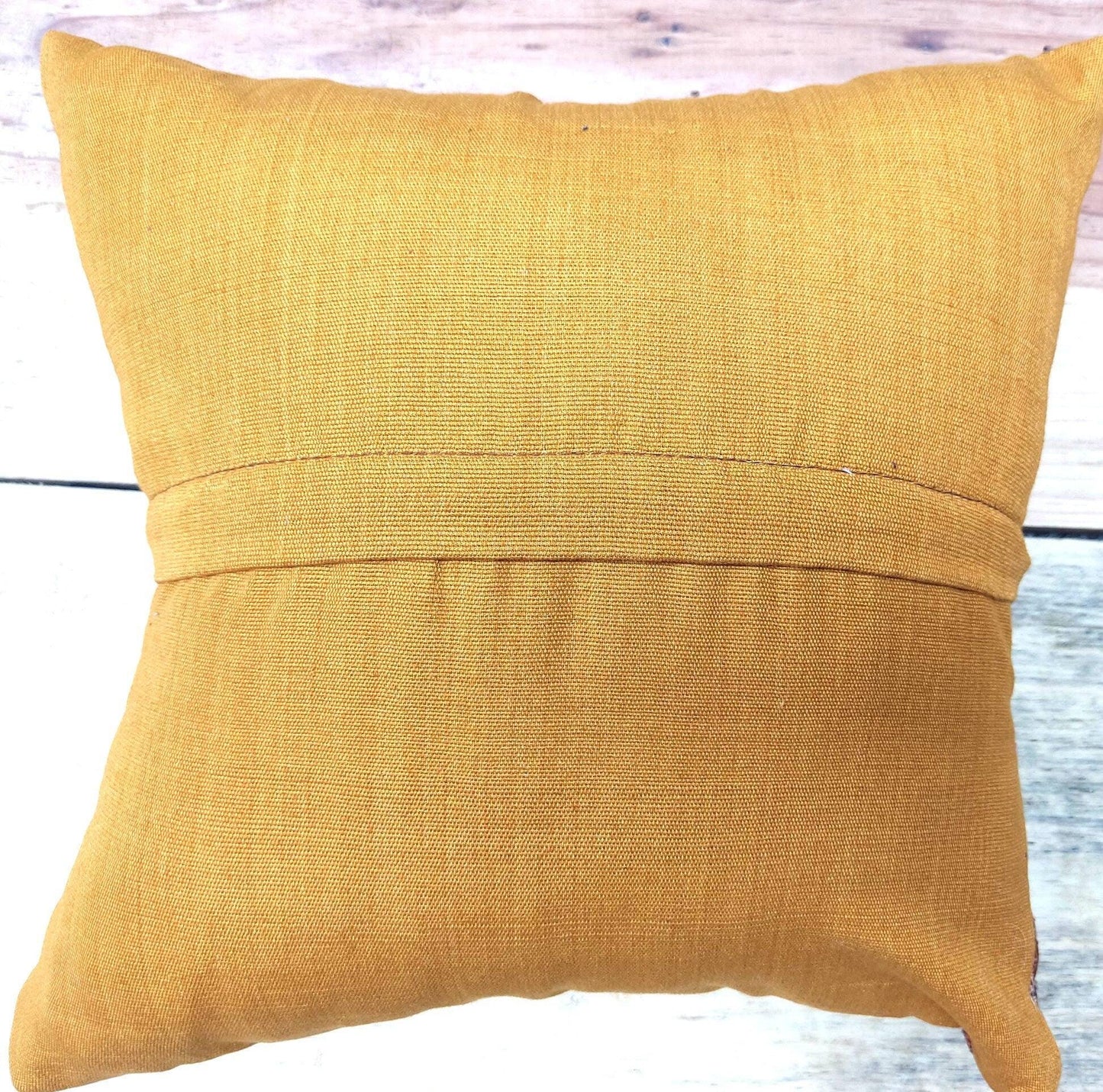 Guatemalan Upcycled Pillow Cover / Ethnic Comalapan Dove Cushion Case / 13.5 x13.5 inches