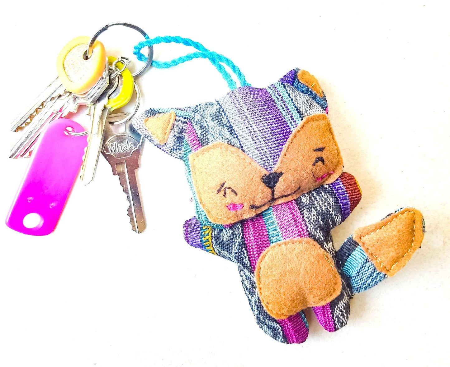 Multicolor Hanging ORNAMENT Padded Toy FOX