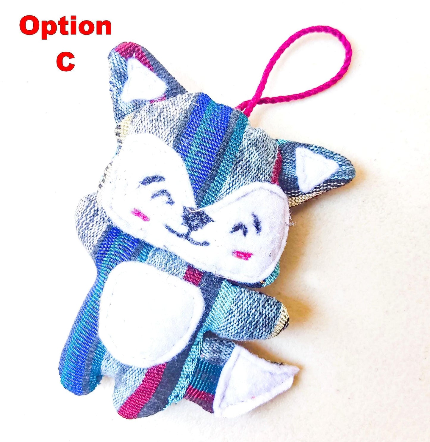 Multicolor Hanging ORNAMENT Padded Toy FOX