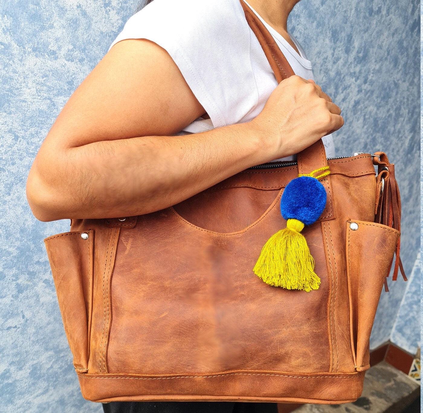 Tan Genuine LEATHER CONVERTIBLE BACKPACK Bag - Aesthetic Full Grain Leather Handles cross body And Handbags