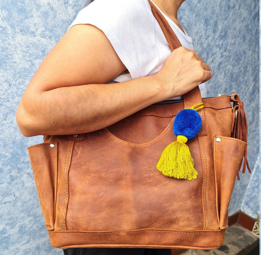Tan Genuine LEATHER CONVERTIBLE BACKPACK Bag - Aesthetic Full Grain Leather Handles cross body And Handbags