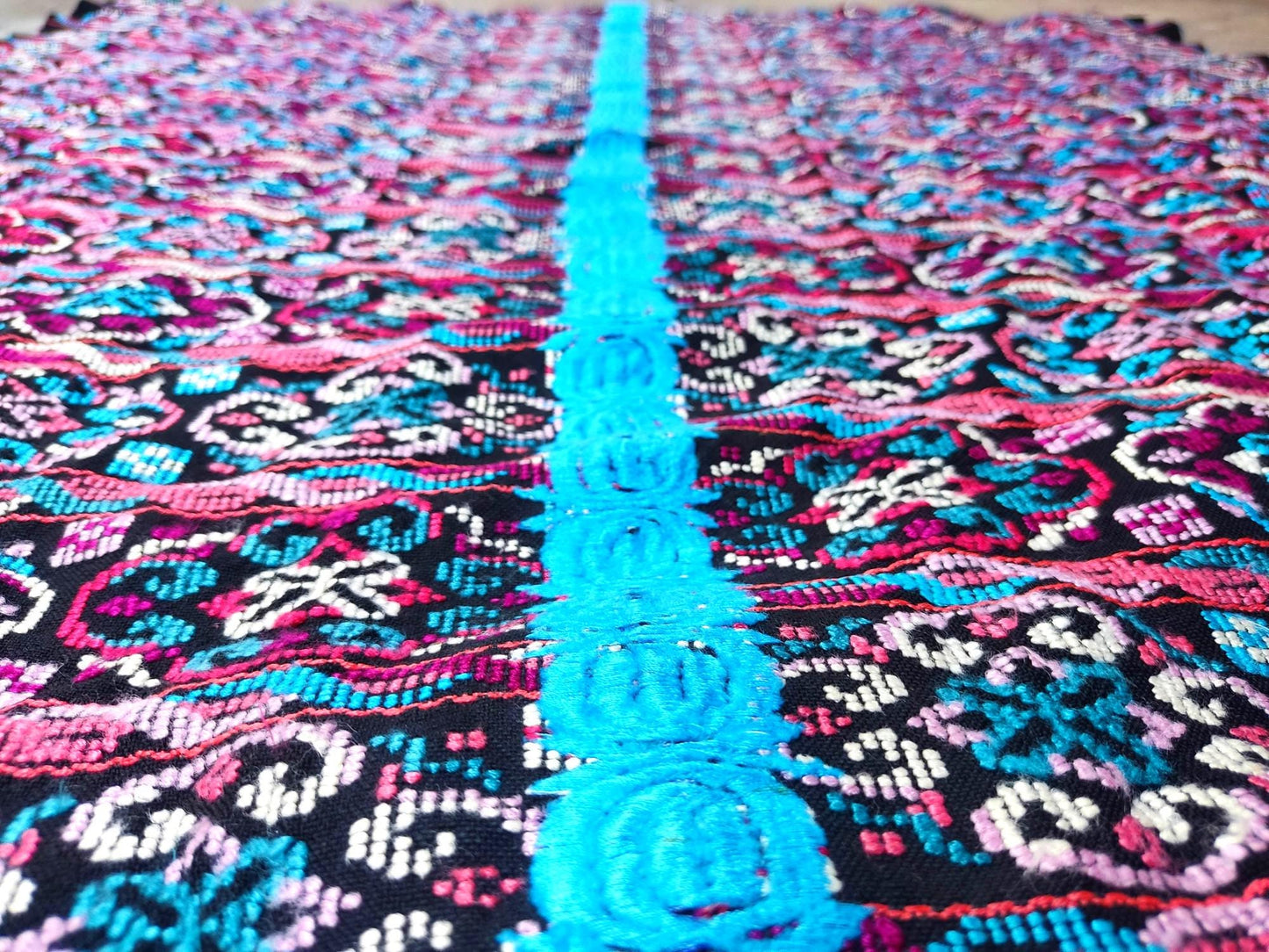 Unique Guatemala Handmade WEAVED Cotton multicolor ZUNIL Corte -Fabric per yard-