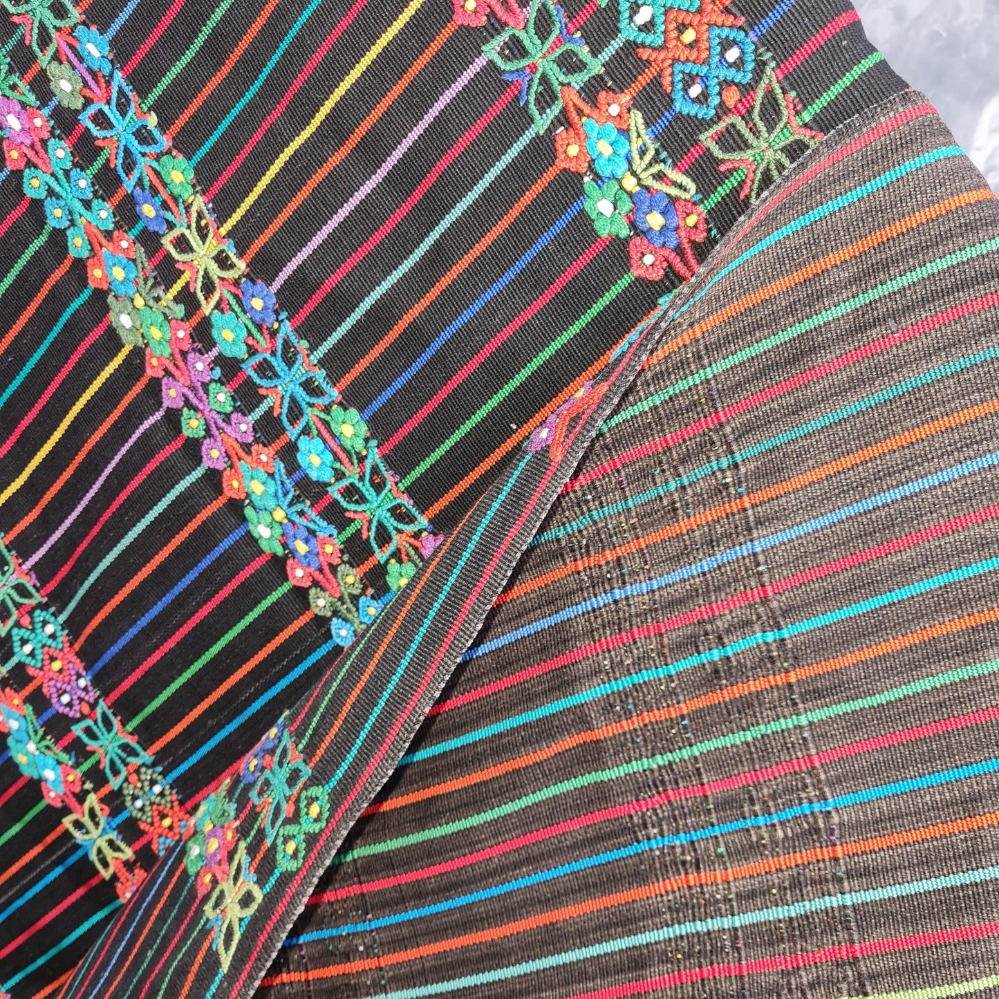 Vintage Handwoven Cotton Aguacatan Guatemalan textile fabric per yard