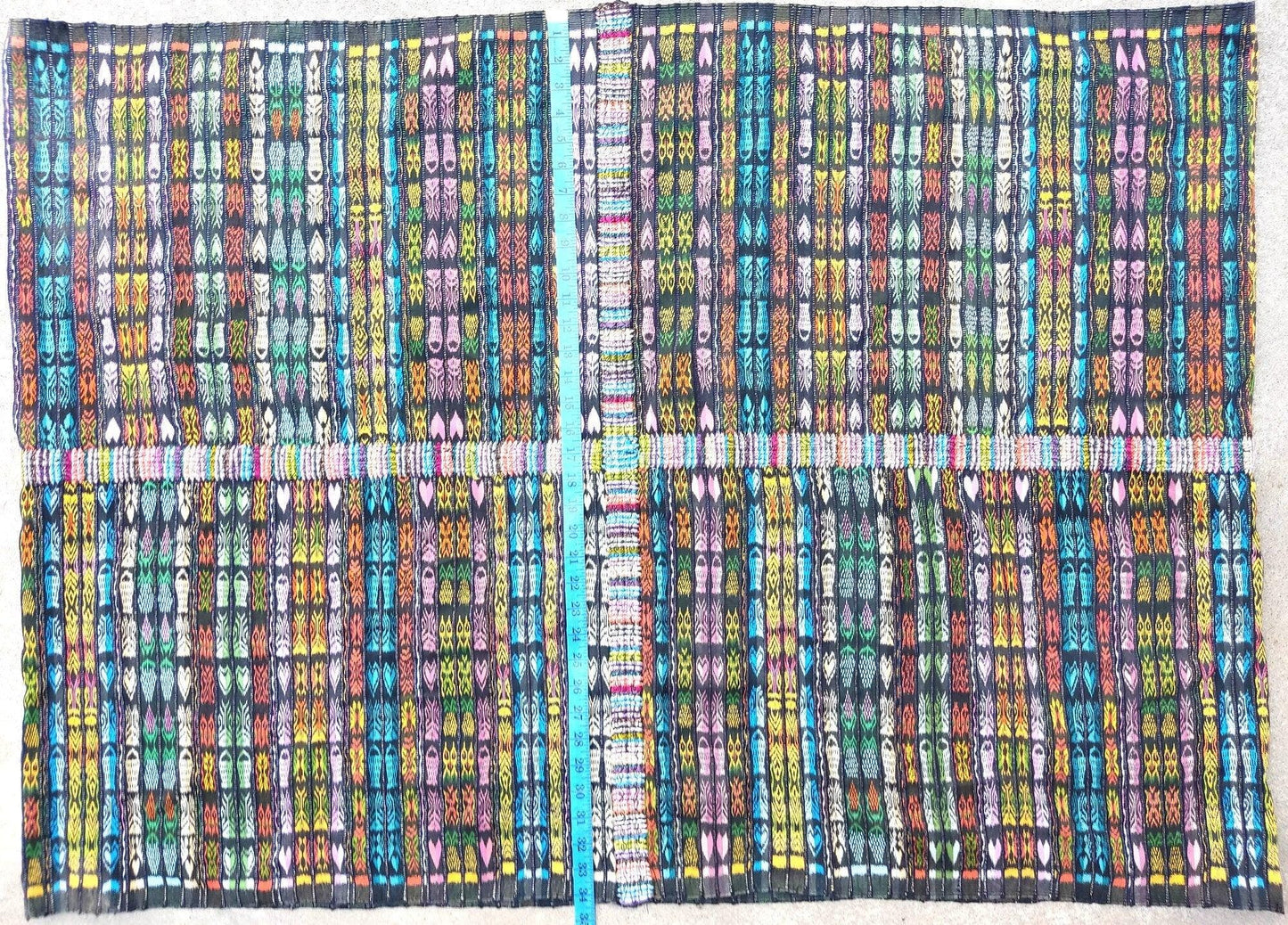 New unique Guatemala Handmade Weaved WOOL multicolor SOLOLA Corte -Fabric per yard-
