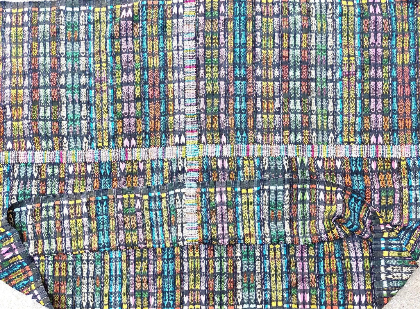 New unique Guatemala Handmade Weaved WOOL multicolor SOLOLA Corte -Fabric per yard-