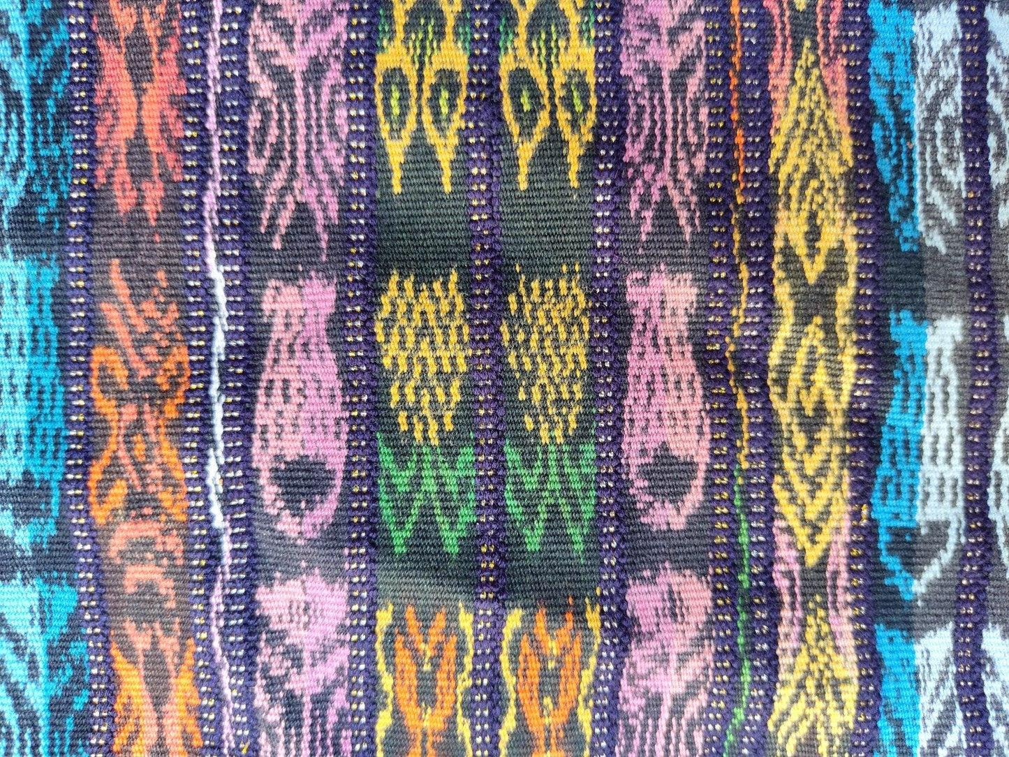 New unique Guatemala Handmade Weaved WOOL multicolor SOLOLA Corte -Fabric per yard-