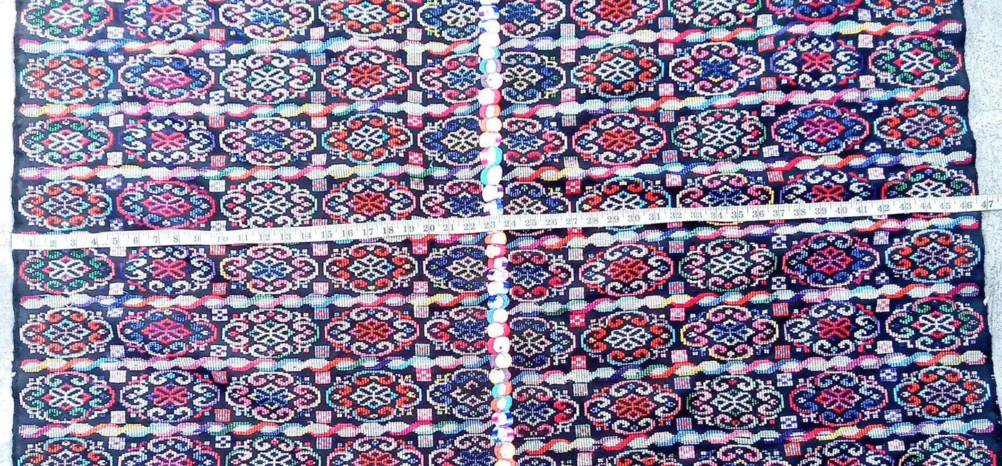 New unique Guatemala handmade weaved cotton multicolor Zunil Corte -Fabric per yard-
