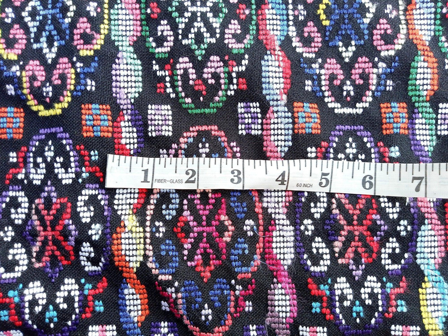 New unique Guatemala handmade weaved cotton multicolor Zunil Corte -Fabric per yard-