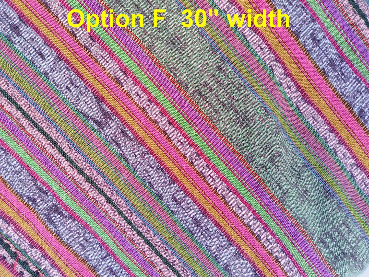Guatemalan Unique Vintage Ikat Silk fabric per yard- Hand Woven Ethnic Textile -