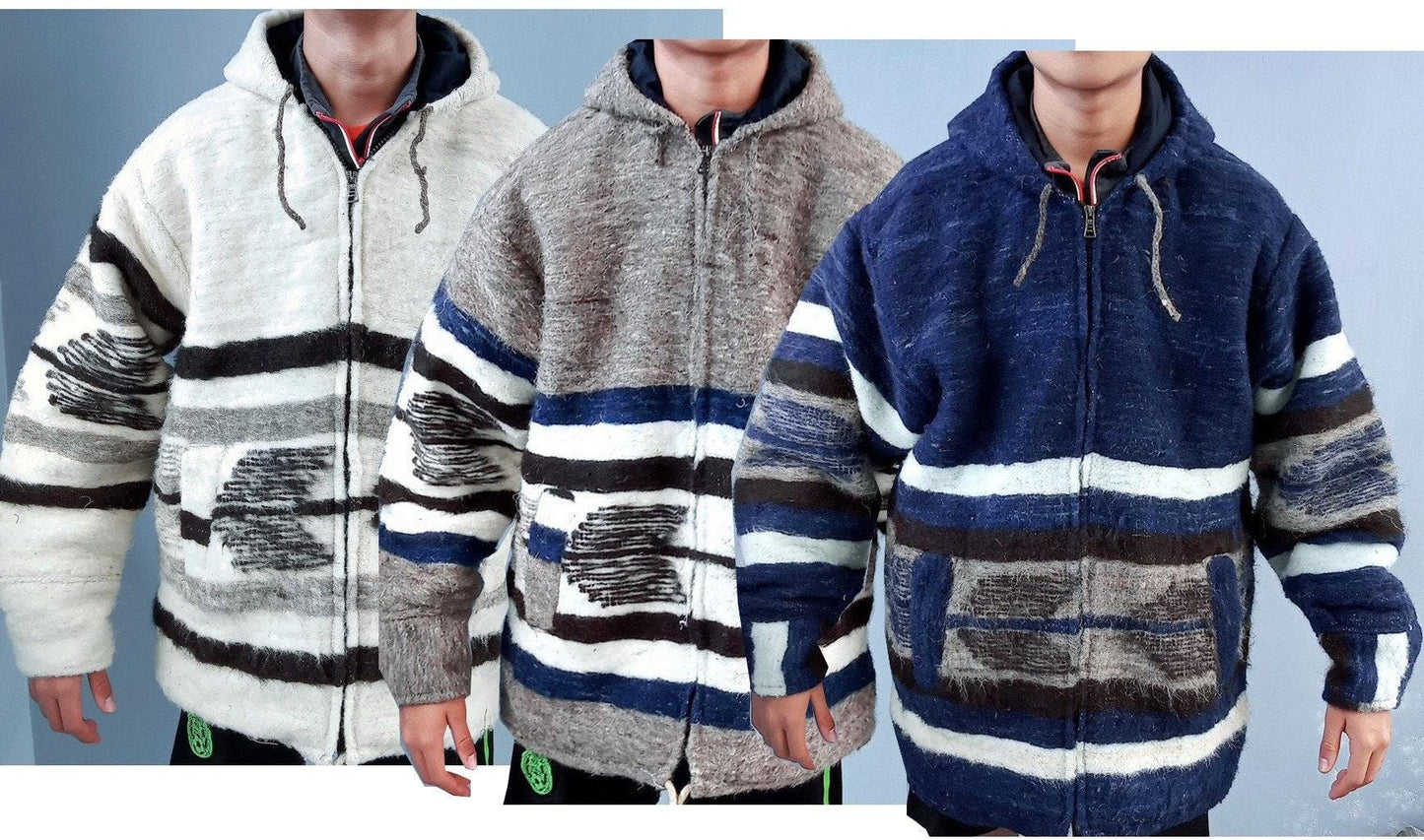 Guatemalan Jacket, Wool Poncho, Mens Jacket,