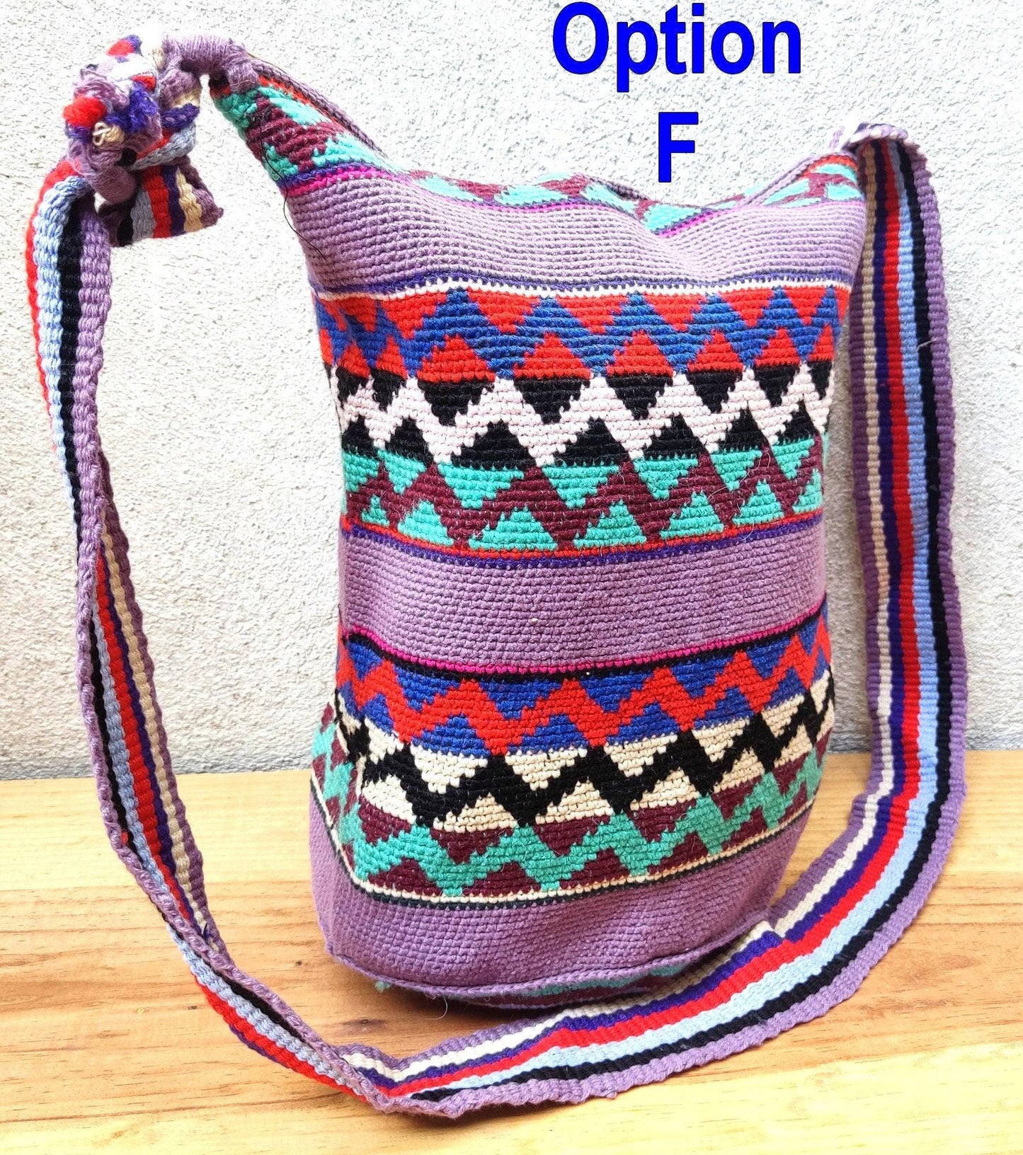 Guatemalan handmade cotton crocheted crossbody tote bag