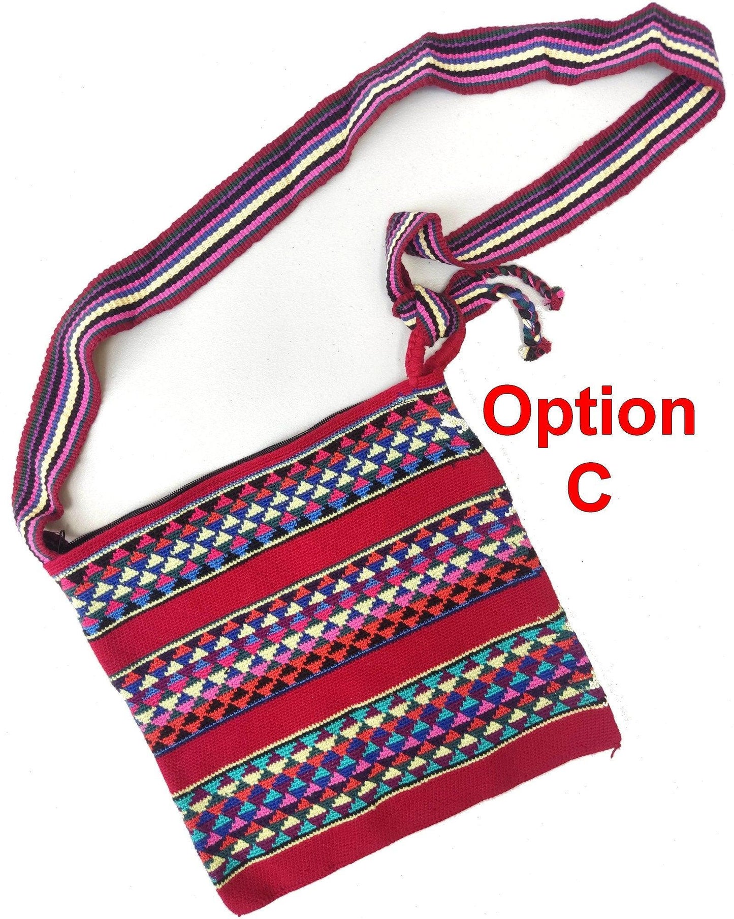 Guatemalan handmade cotton crocheted crossbody bag