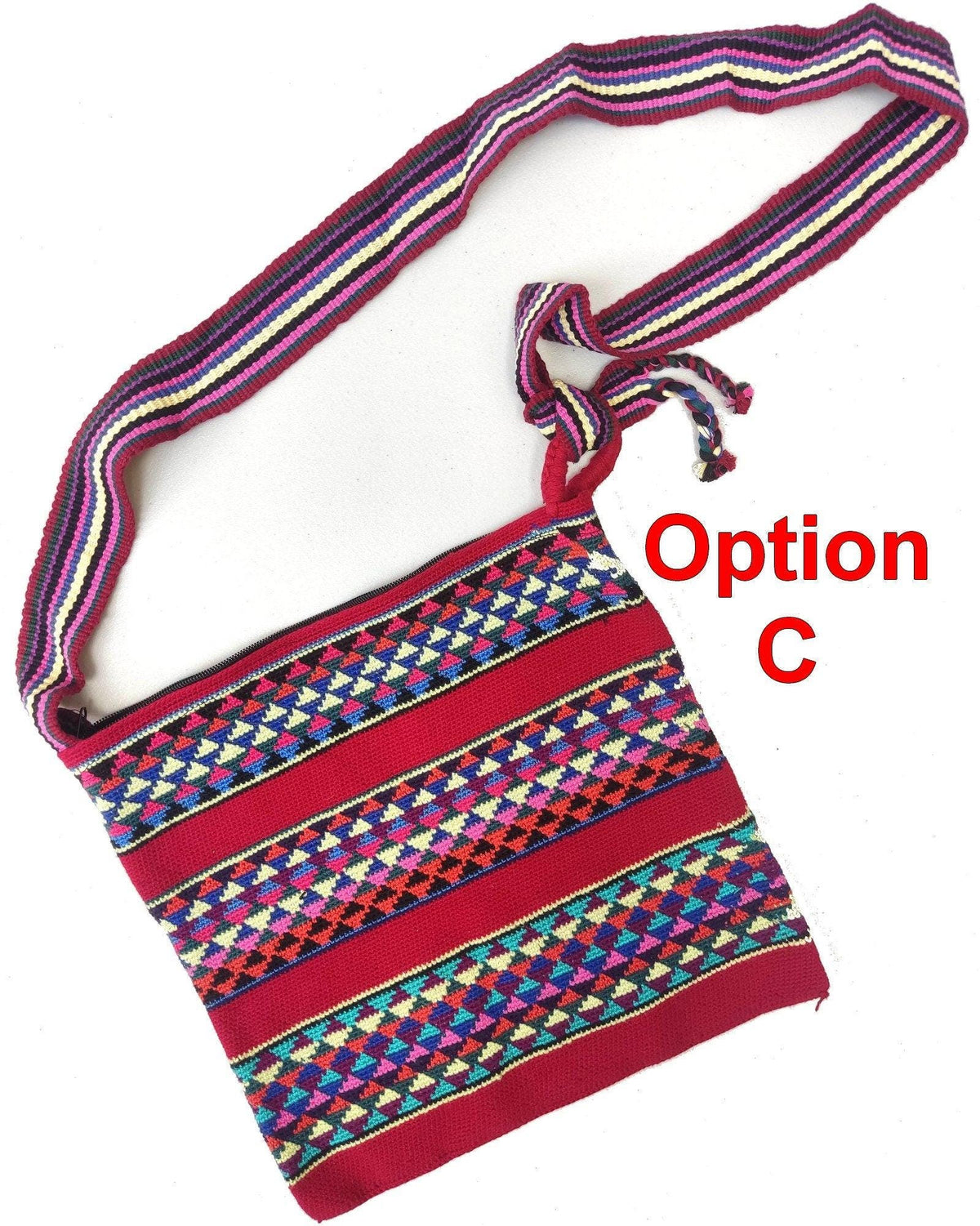 Guatemalan handmade cotton crocheted crossbody bag