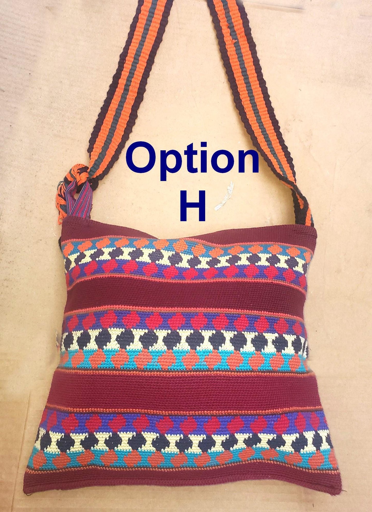 Guatemalan handmade cotton crocheted crossbody bag