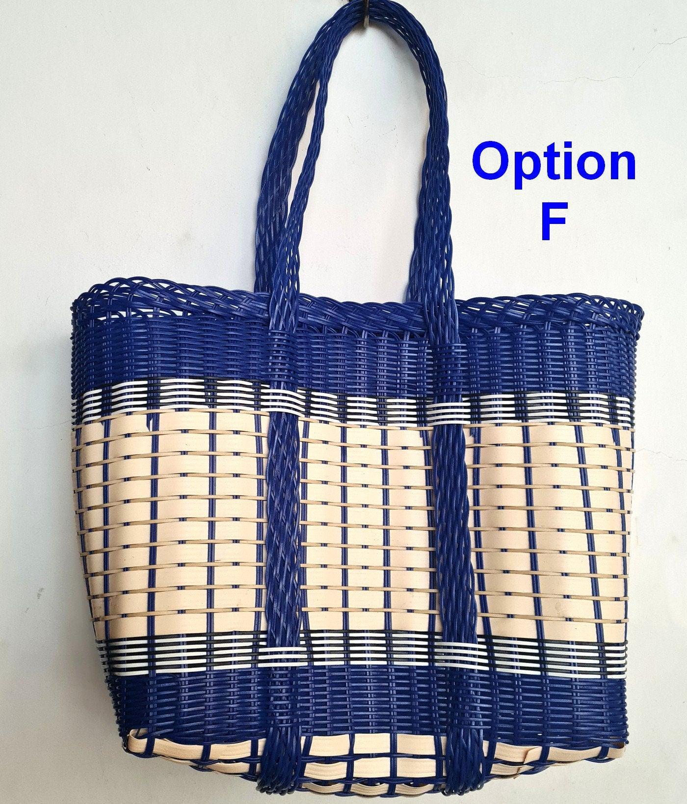 Large Woven Guatemalan Plastic market Bag - Recycled plastic