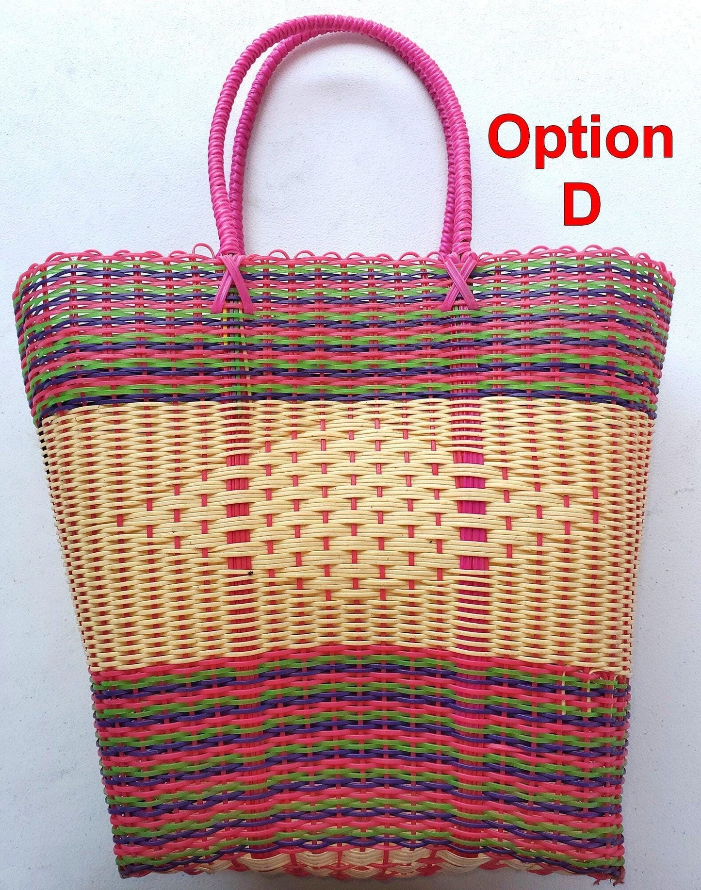 Bolsa de mercado de plástico guatemalteco tejido - Plástico reciclado