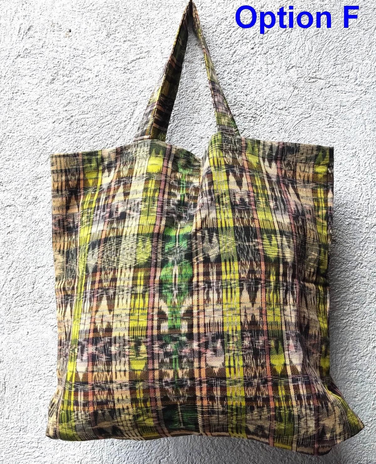Handmade Vintage IKAT Textil TOTE Shopping BAG, Market Bag, Available In Multiple Colors
