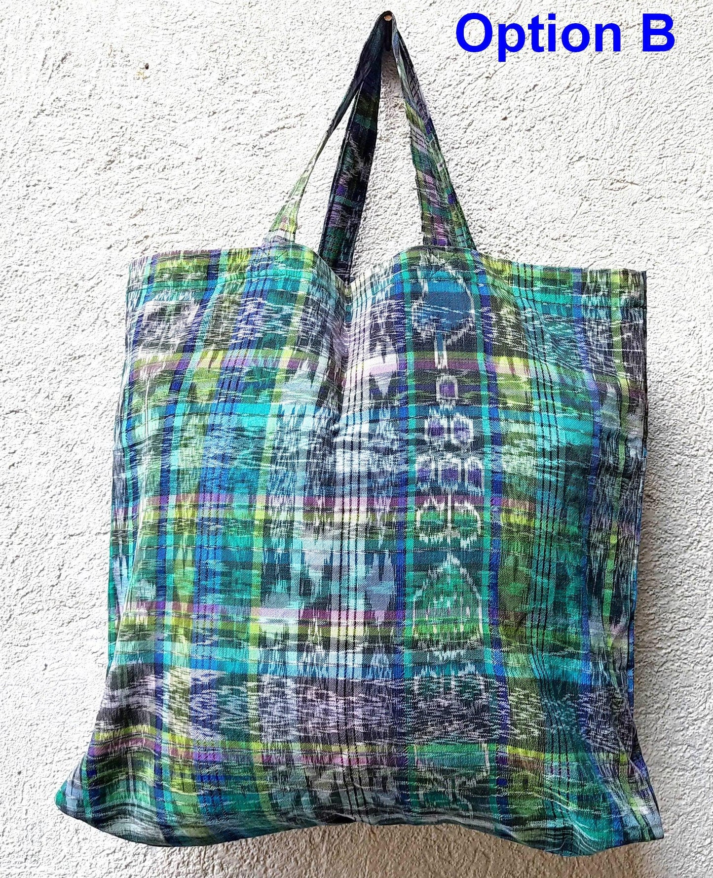 Handmade Vintage IKAT Textil TOTE Shopping BAG, Market Bag, Available In Multiple Colors