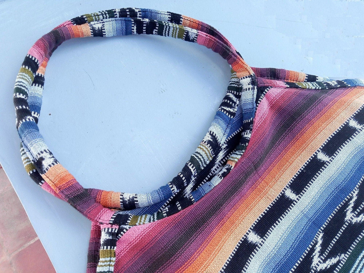 Guatemalan cotton handwoven beach / shopping bag