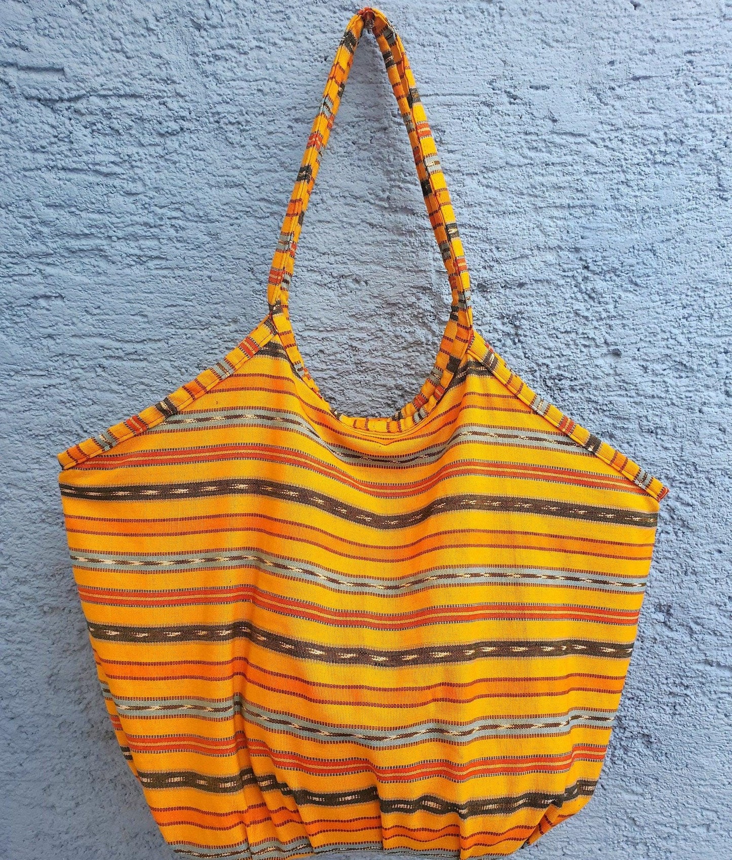 Guatemalan cotton handwoven beach / shopping bag