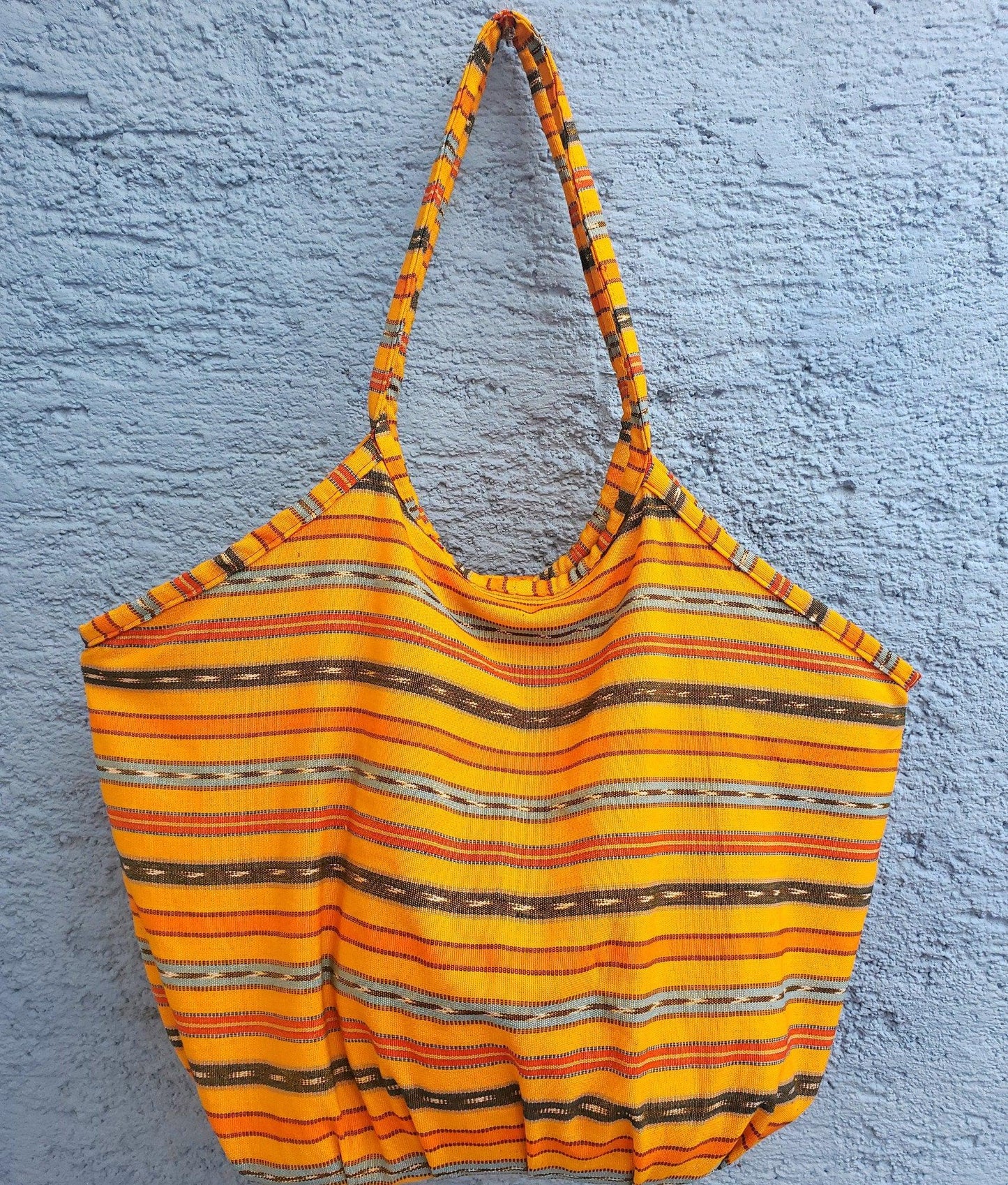 Guatemalan cotton handwoven beach / shopping bag