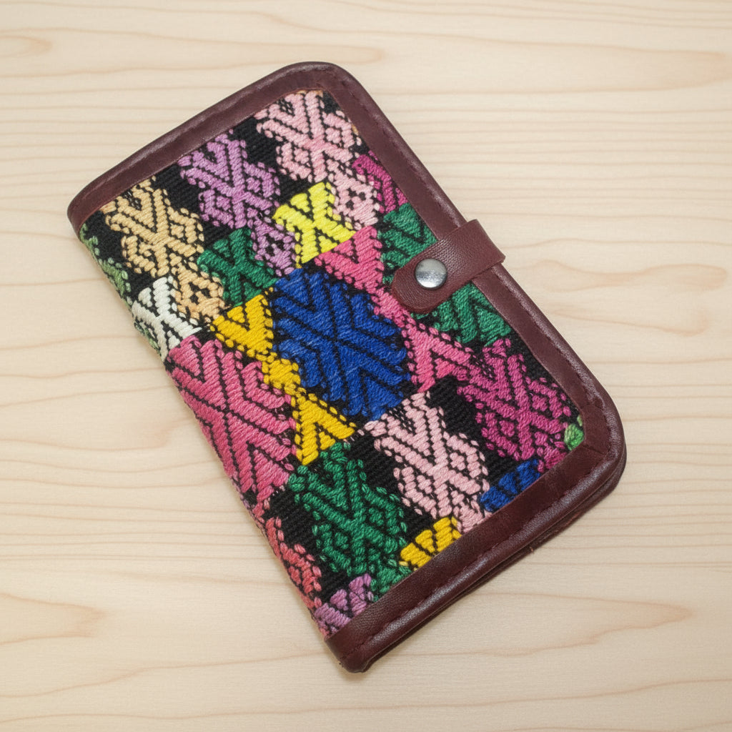 Guatemalan Leather Huipil PASSPORT Case Holder