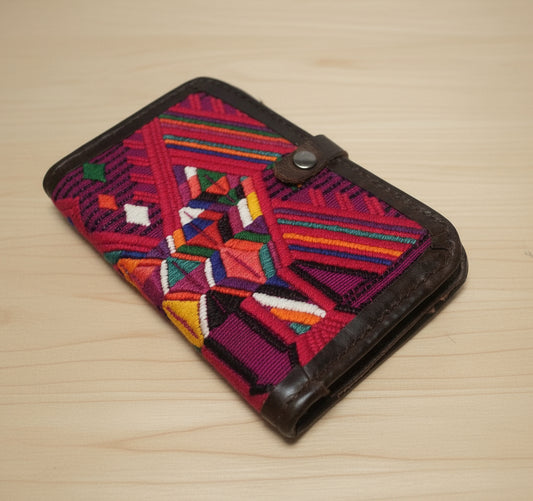 Guatemalan Leather Huipil PASSPORT Case Holder