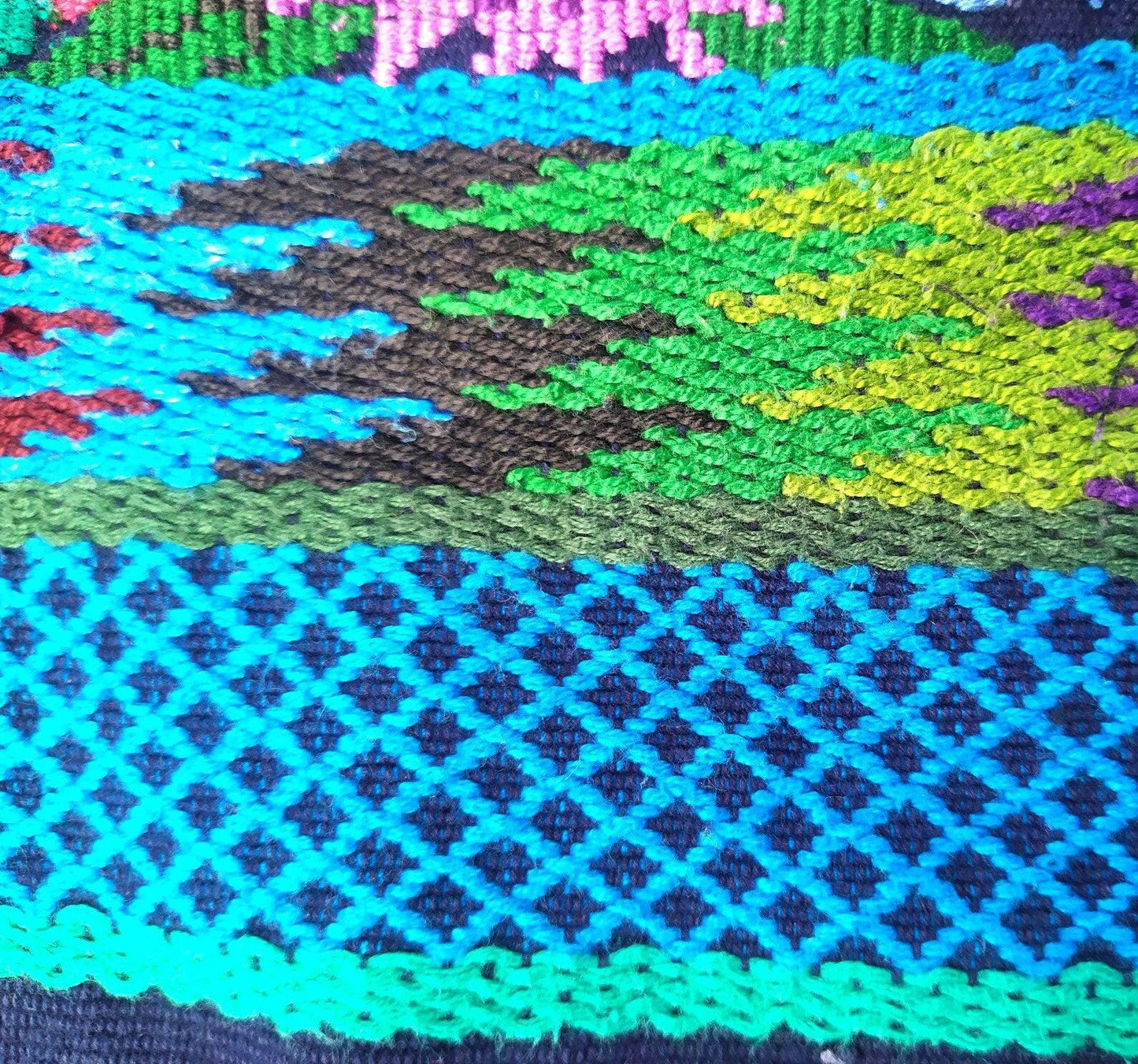 New!! Guatemala handmade weaved cotton runner tablecloth -Huipil from San Antonio Aguas Calientes-