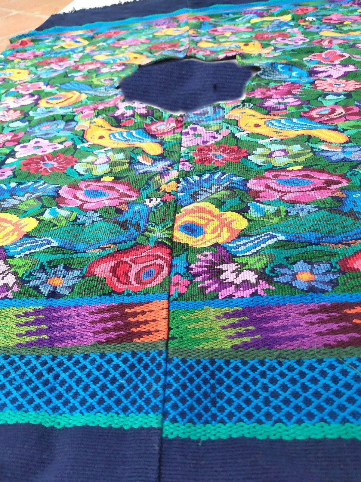 New!! Guatemala handmade weaved cotton runner tablecloth -Huipil from San Antonio Aguas Calientes-