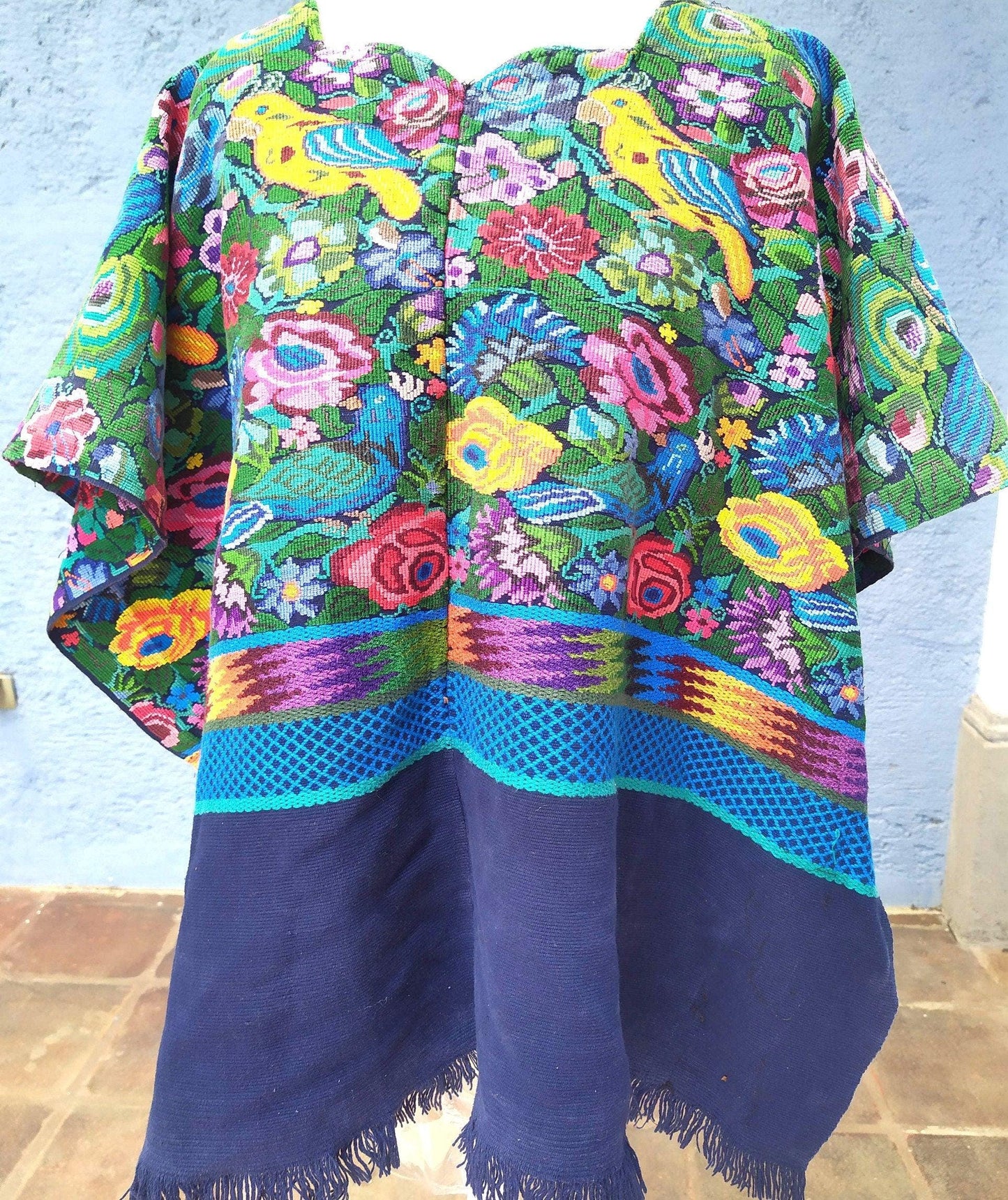 New!! Guatemala handmade weaved cotton runner tablecloth -Huipil from San Antonio Aguas Calientes-