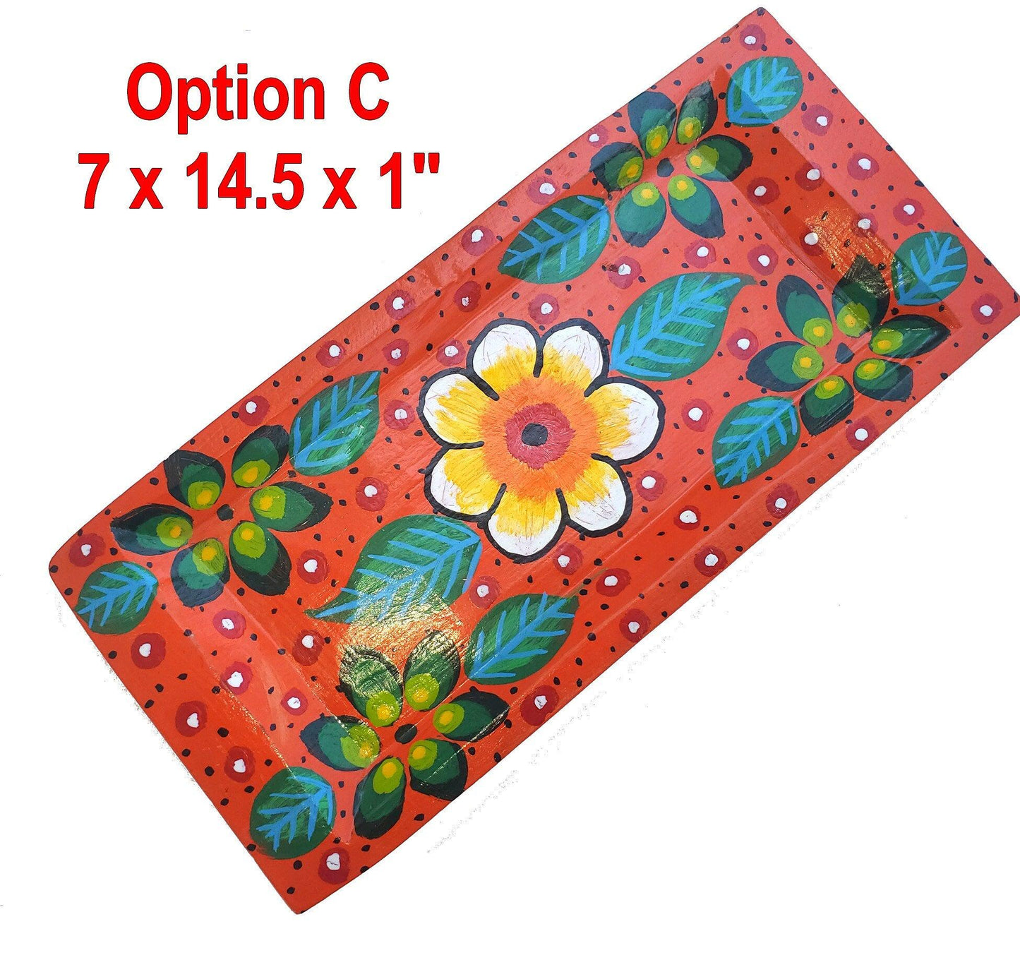 Hand-Painted Pinewood Tray made in Guatemala - Mayan Fair Trade