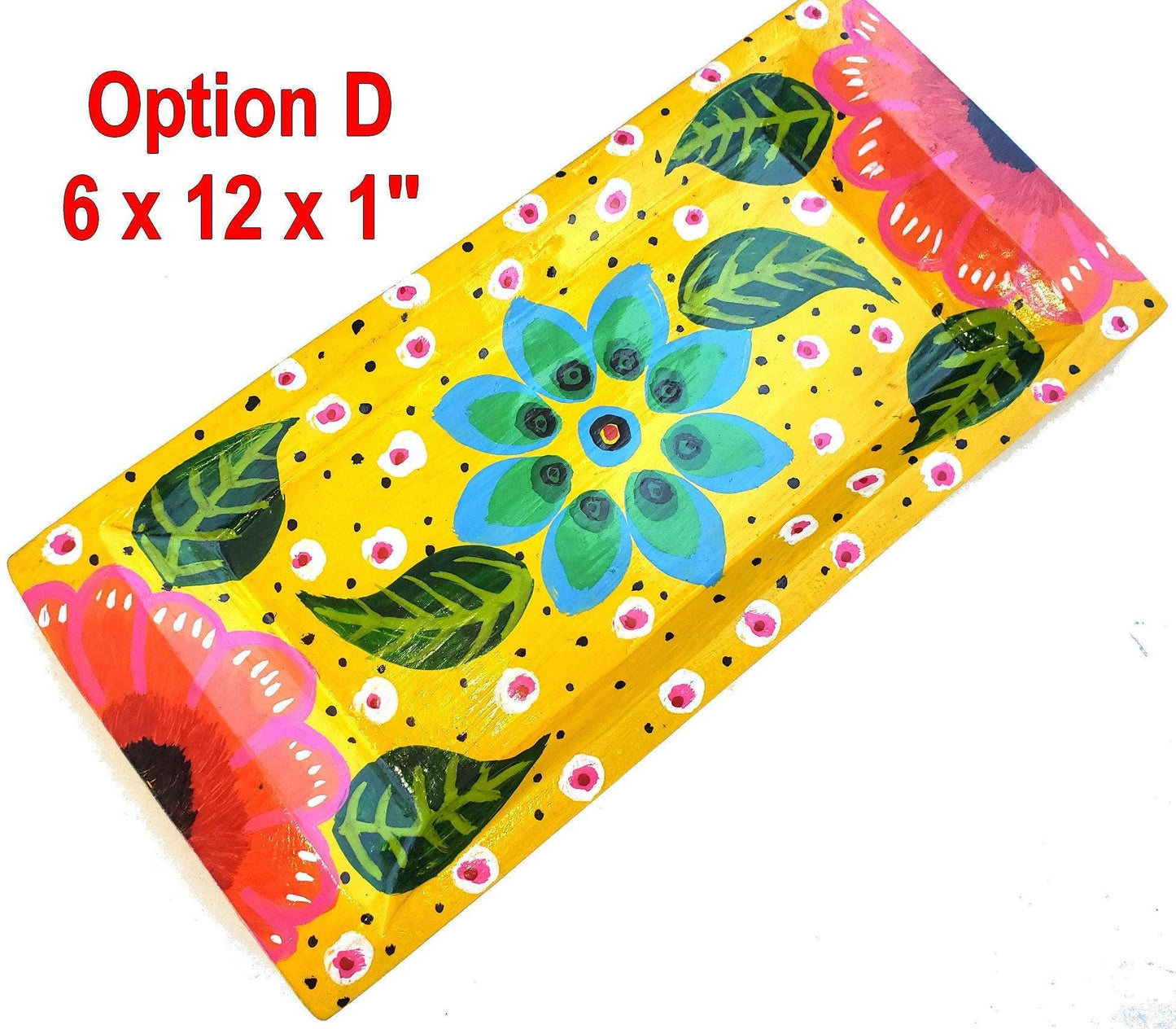 Hand-Painted Pinewood Tray made in Guatemala - Mayan Fair Trade