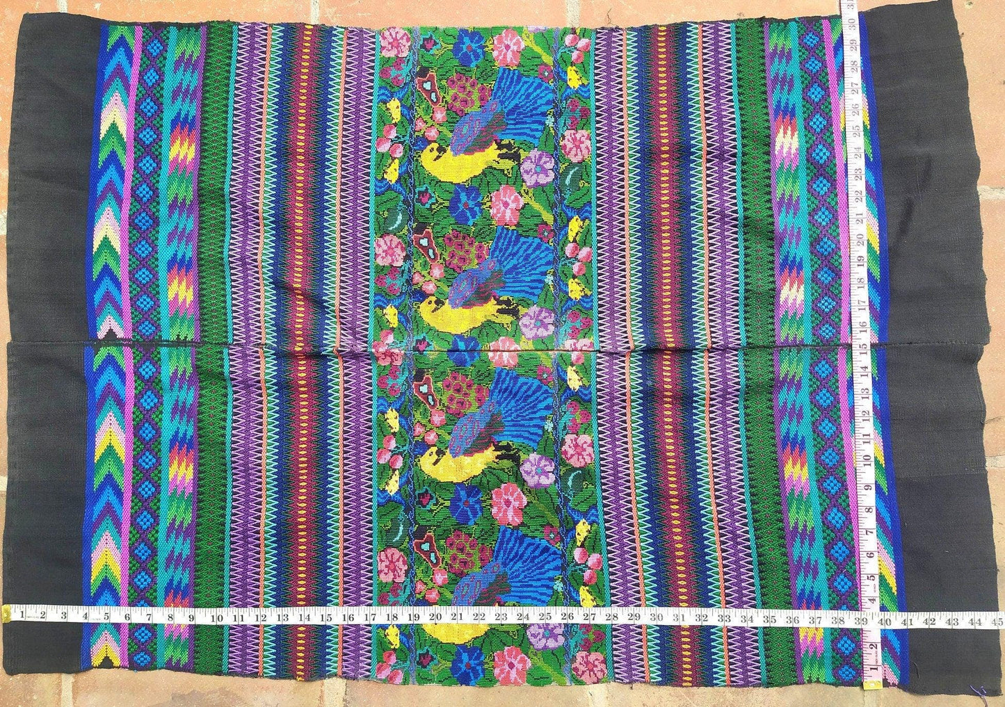 Handmade weaved cotton runner tablecloth -Huipil from San Antonio Aguas Calientes-
