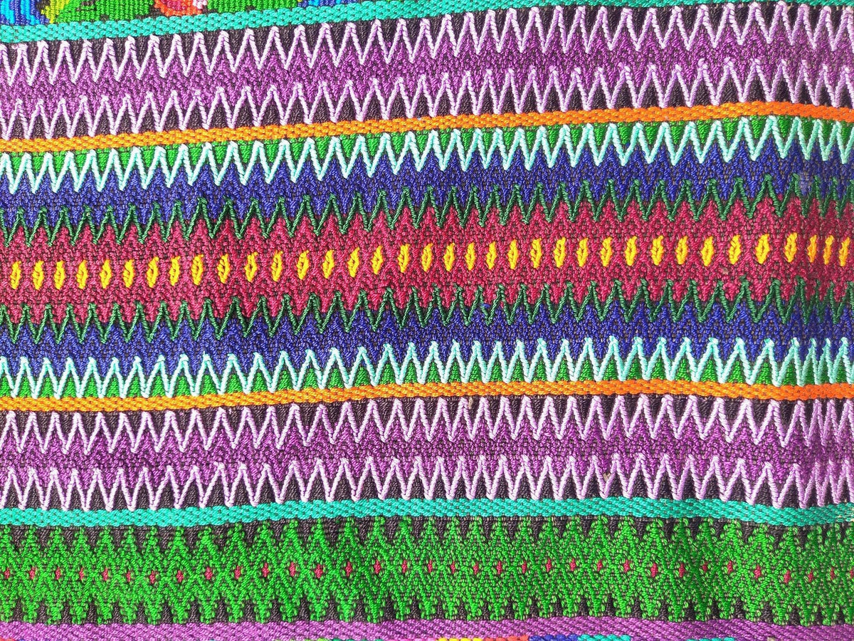 Handmade weaved cotton runner tablecloth -Huipil from San Antonio Aguas Calientes-