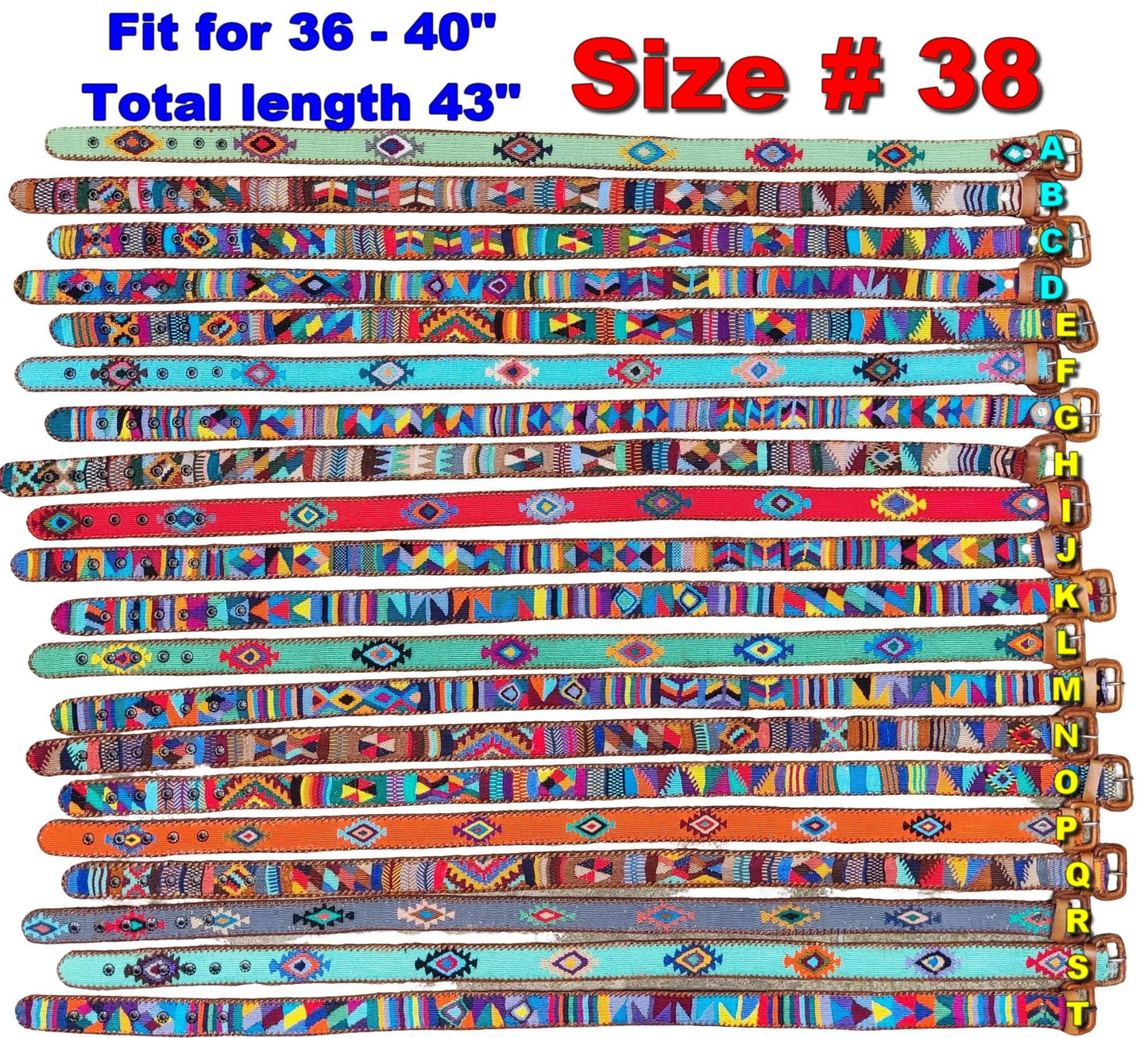 Lot of Authentic Guatemalan Handmade SILK LEATHER Braided UNISEX Belt
