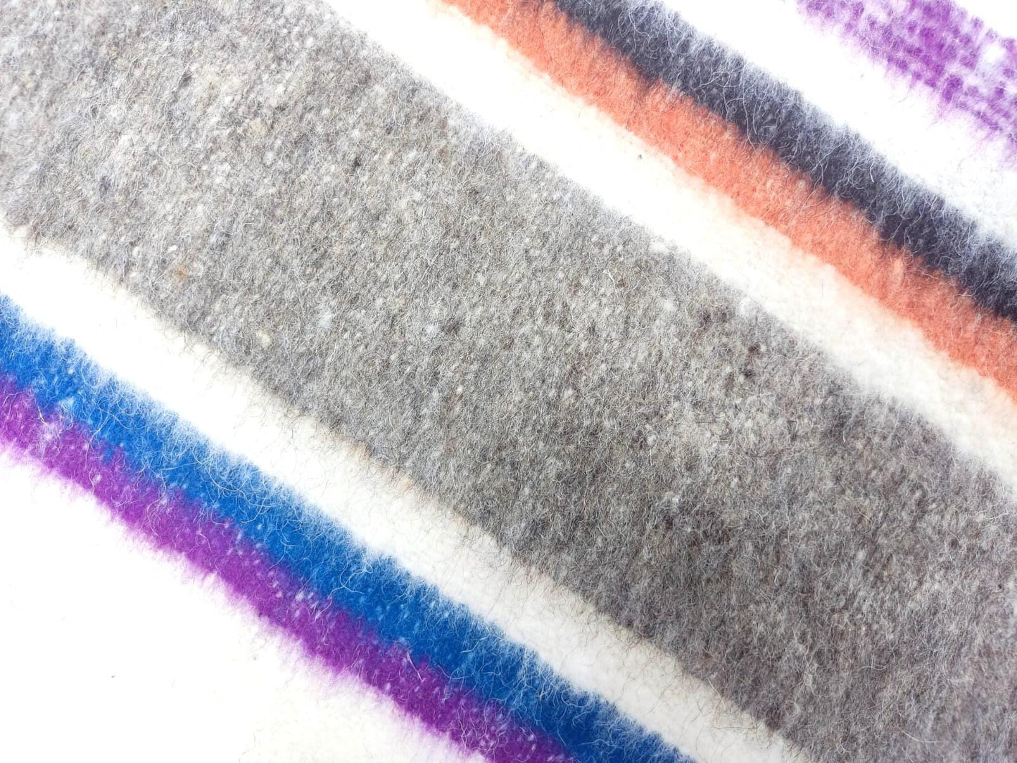 Organic PONCHO Wool GUATEMALAN BLANKET For Winter Season -Traditional Blanket Made In Momostenango