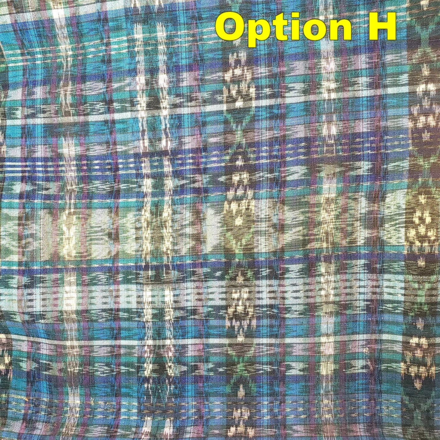 Guatemalan Unique Vintage Ikat Cotton fabric per yard- Hand Woven Ethnic Textile - 700