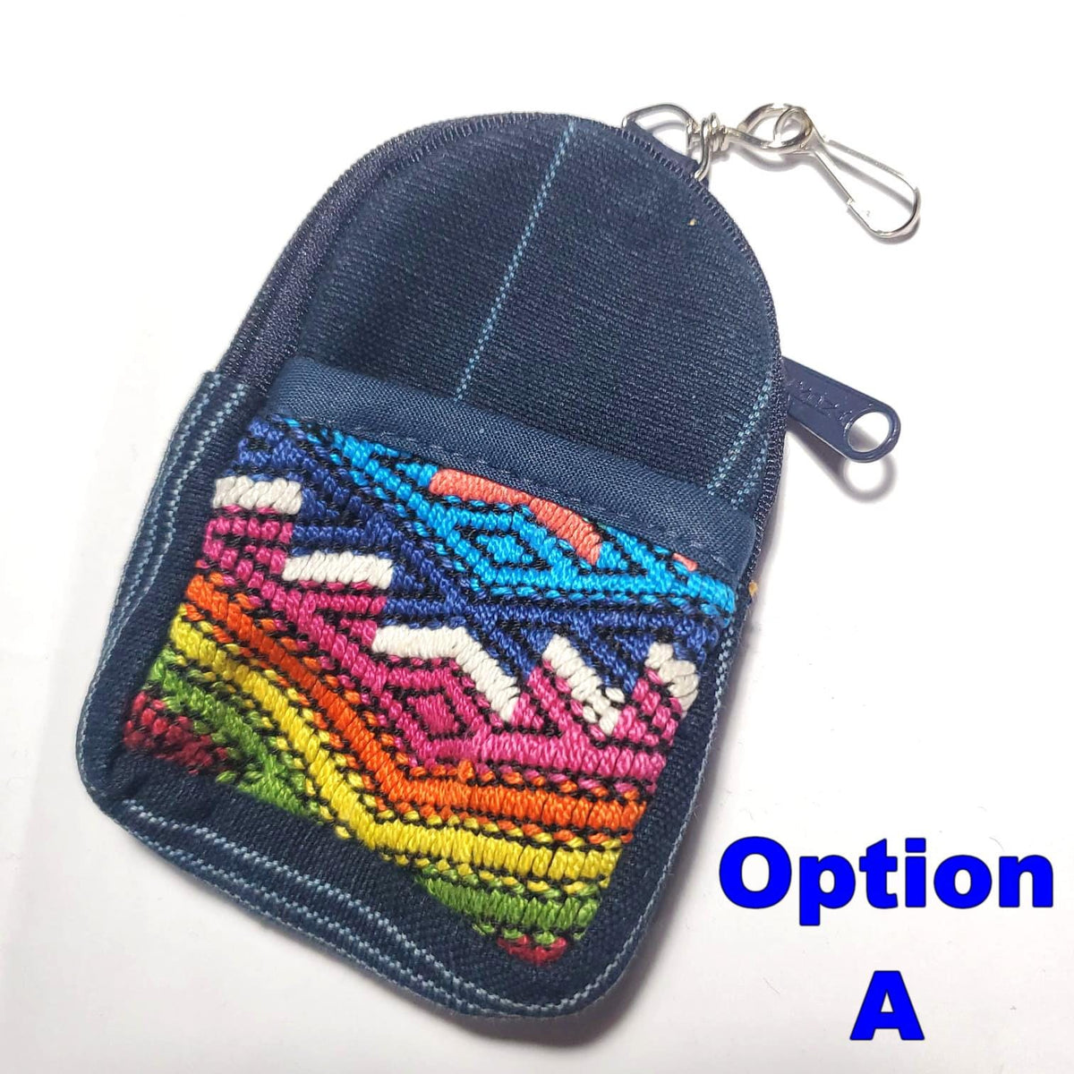 Guatemala MINI HUIPIL Cotton Backpack Purse with clip