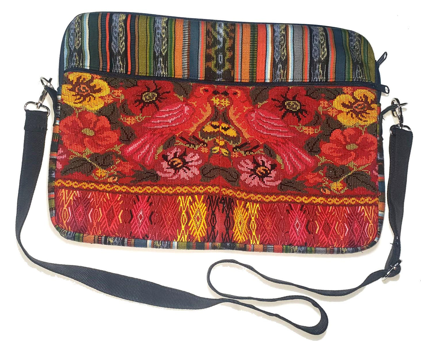Guatemalan INDIGO LAPTOP padded CASE -Embroidered Sleeve Padded Carry Case-