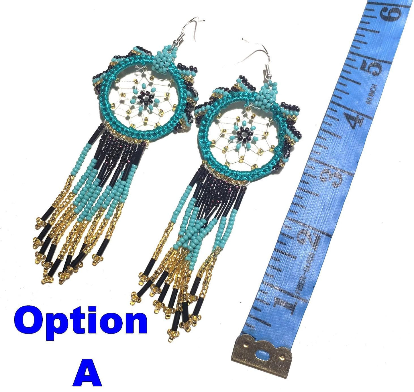 Guatemalan Handmade Colorful CATCH DREAMS Seed BEAD Earrings