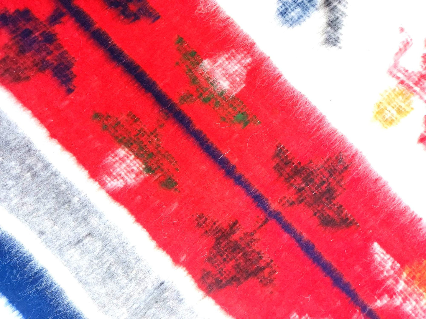Organic PONCHO Wool GUATEMALAN BLANKET For Winter Season -Traditional Blanket Made In Momostenango