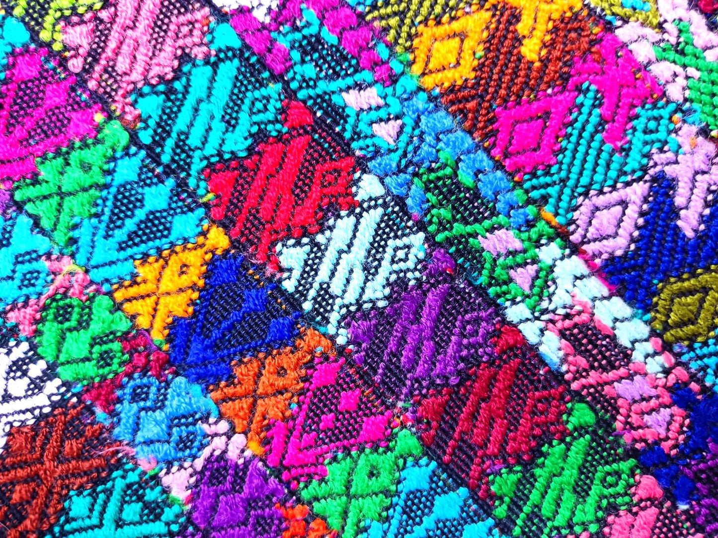Cotton Unique Black Handmade WEAVED -San MARTIN JILOTEPEQUE- Huipil