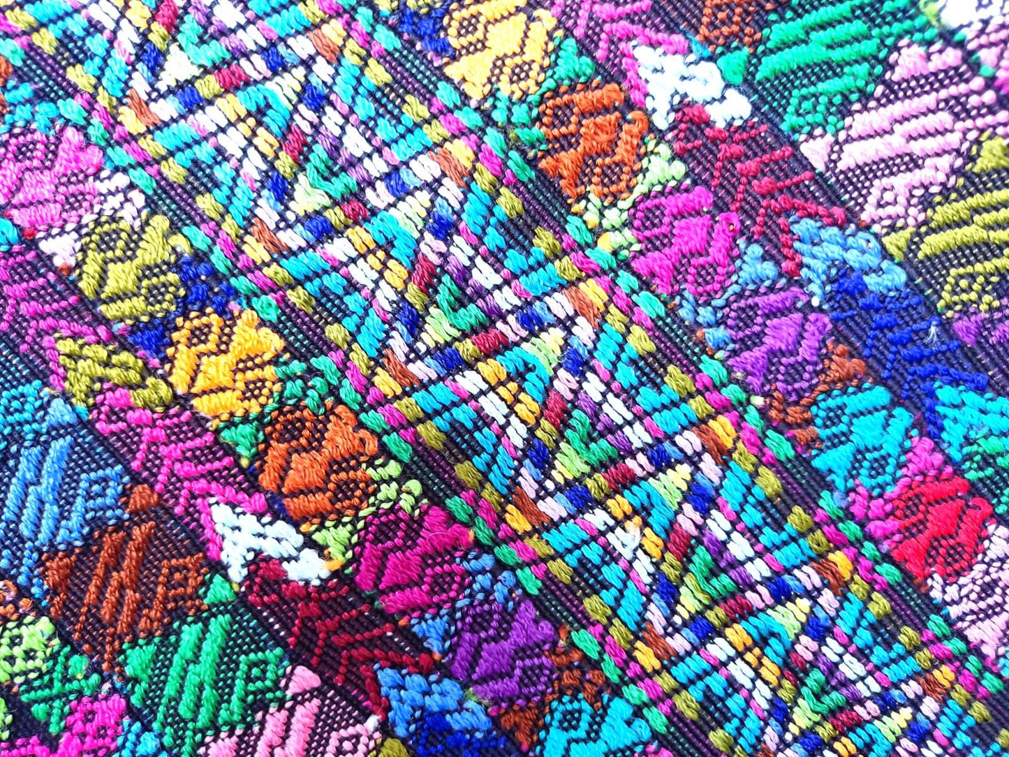 Cotton Unique Black Handmade WEAVED -San MARTIN JILOTEPEQUE- Huipil