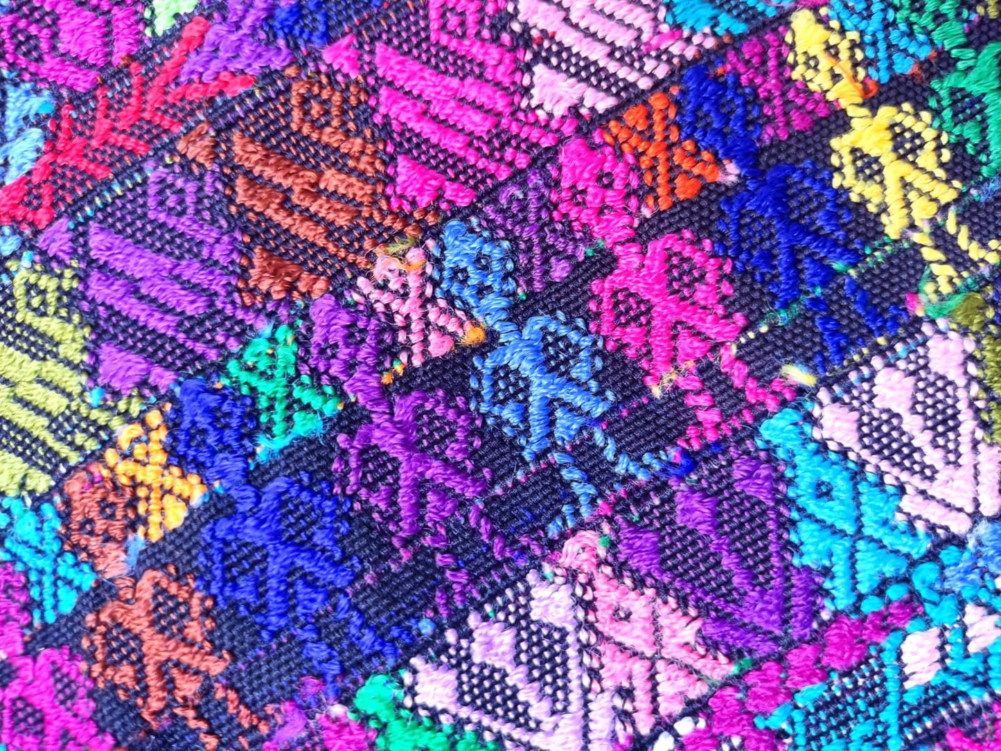 Cotton Unique Black Handmade WEAVED -San MARTIN JILOTEPEQUE- Huipil