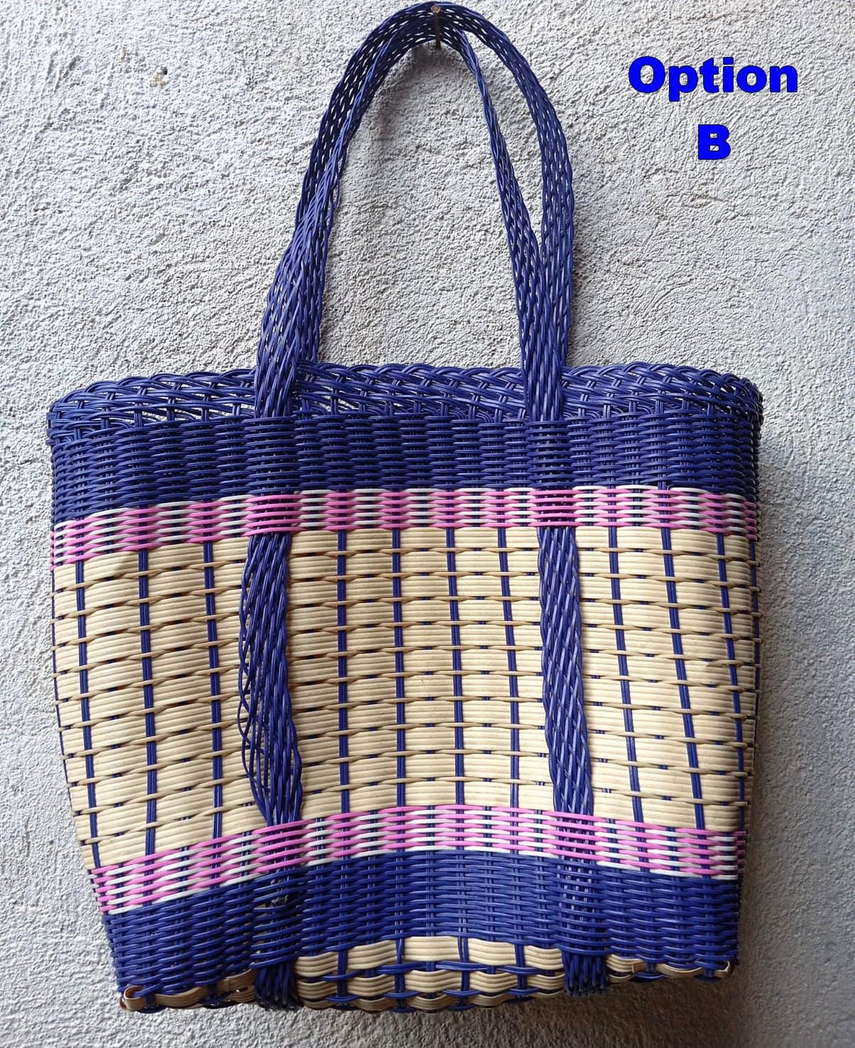 MEDIUM Woven Guatemalan Plastic MARKET Bag - Recycled Plastic